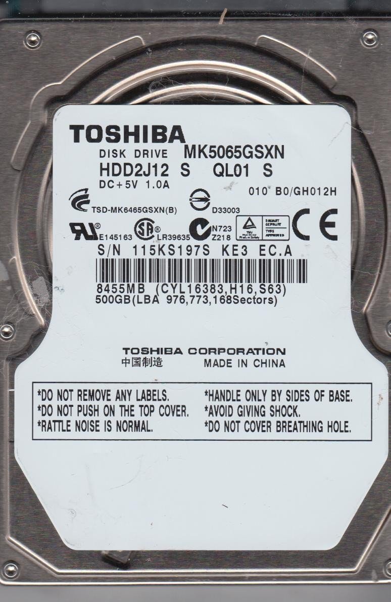 TOSHIBA MK5065GSXN 500GB HDD 2.5インチ Amazon | Toshiba MK5065GSXN。 | 東芝(TOSHIBA) | 内蔵ハードディスク